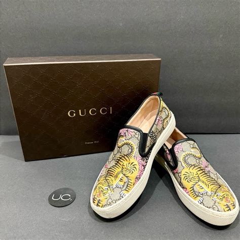 gucci dublin bengal gg supreme slip-on sneaker|Gucci Dublin bengal tiger.